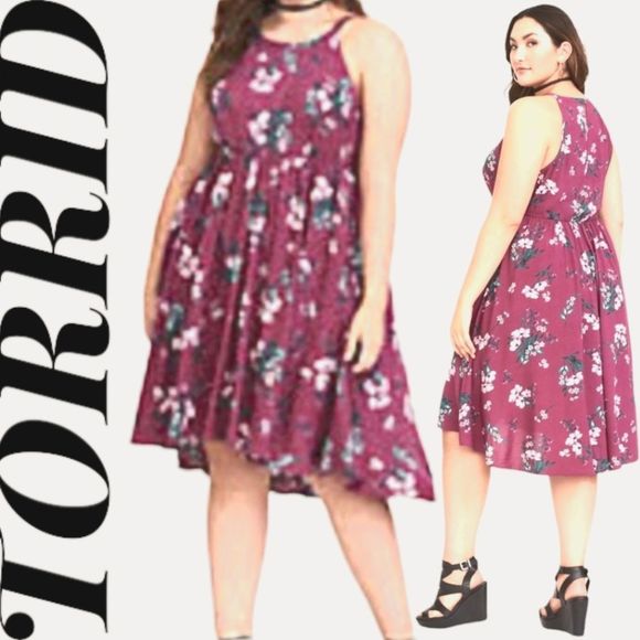 torrid Dresses & Skirts - NWOT TORRID Pretty Floral Trapeze  Skater dress.